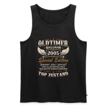 Oldtimer Baujahr Jahrgang 2005 Geburtstag Geschenk - Männer Premium Bio Tank Top - Schwarz - Vorne - AI Model Male 178 light (178cm)