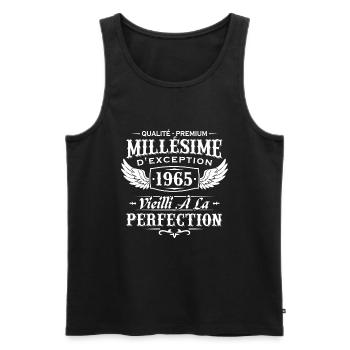 Vintage 1965 - Men's Premium Organic Tank Top - black - Front - Michal (187cm)