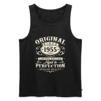 Original 1955 Vintage Rétro Cadeau d’anniversaire - Débardeur bio Premium Homme - noir - Devant - Michal (187cm)