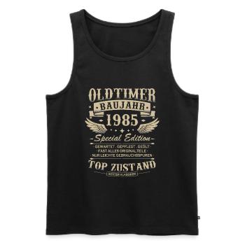 Oldtimer Baujahr 1985 Jahrgang Geburtstag Geschenk - Männer Premium Bio Tank Top - Schwarz - Vorne - AI Model Male 178 light (178cm)