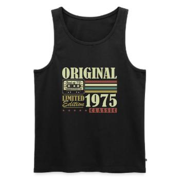 Original 1975 Vintage Rétro Cadeau d’anniversaire - Débardeur bio Premium Homme - noir - Devant - Michal (187cm)