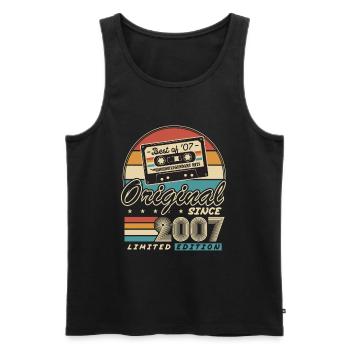 Original since 2007 Vintage Gift Birthday - Men's Premium Organic Tank Top - black - Front - Michal (187cm)