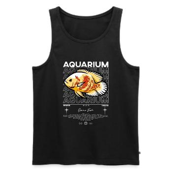 Oscar Fish Monster Fish Keeper Streetwear - Men's Premium Organic Tank Top - black - Front - Michal (187cm)