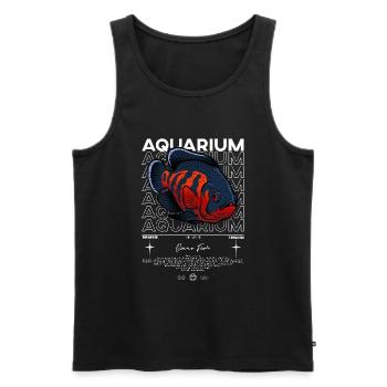 Oscar Fish Monster Fish Keeper Streetwear - Men's Premium Organic Tank Top - black - Front - Michal (187cm)