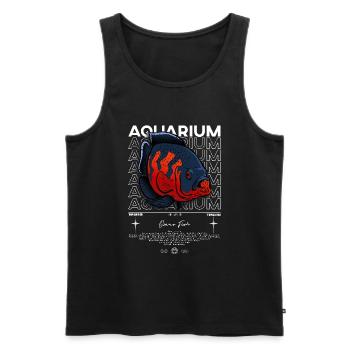 Oscar Fish Monster Fish Keeper Streetwear - Men's Premium Organic Tank Top - black - Front - Michal (187cm)