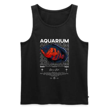 Oscar Fish Monster Fish Keeper Streetwear - Men's Premium Organic Tank Top - black - Front - Michal (187cm)