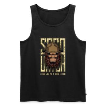 Un papa comme moi est difficile à trouver Bigfoot Sasquatch - Débardeur bio Premium Homme - noir - Devant - AI Model Male 178 light (178cm)