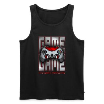 It's What Moves Me Funny Retro Gaming Video Games - Men's Premium Organic Tank Top - black - Front - Michal (187cm)