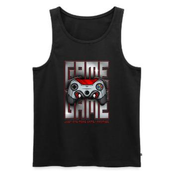 Just One More Game I Promise Retro Video Game - Men's Premium Organic Tank Top - black - Front - AI Model Male 178 light (178cm)