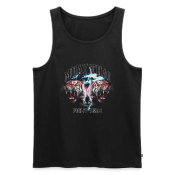 Muay Thai Fight Team MMA Tiger Kickboxing - Débardeur bio Premium Homme - noir - Devant - Michal (187cm)