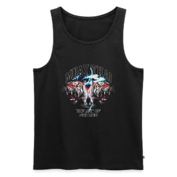 Muay Thai L’art de se battre MMA Tiger Kickboxing - Débardeur bio Premium Homme - noir - Devant - Michal (187cm)