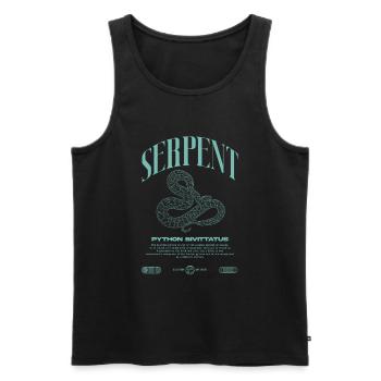 Python Birman Moderne Reptile Keeper Streetwear - Débardeur bio Premium Homme - noir - Devant - AI Model Male 178 light (178cm)