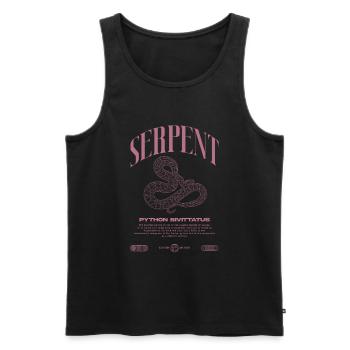 Python Birman Moderne Reptile Keeper Streetwear - Débardeur bio Premium Homme - noir - Devant - AI Model Male 178 light (178cm)