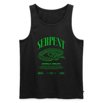 Carpet Python Modern Reptile Keeper Streetwear - Men's Premium Organic Tank Top - black - Front - Michal (187cm)
