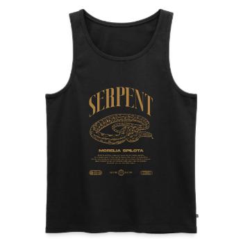 Carpet Python Modern Reptile Keeper Streetwear - Men's Premium Organic Tank Top - black - Front - Michal (187cm)