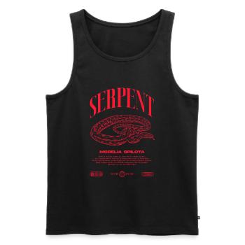 Carpet Python Modern Reptile Keeper Streetwear - Men's Premium Organic Tank Top - black - Front - Michal (187cm)