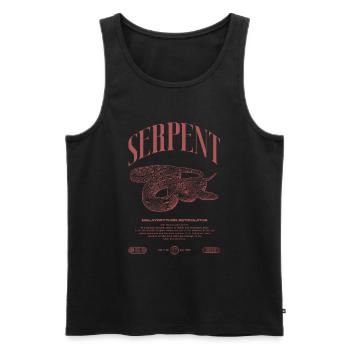 Retikulierte Python Reptile Keeper Streetwear - Männer Premium Bio Tank Top - Schwarz - Vorne - Michal (187cm)