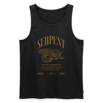 Retikulierte Python Reptile Keeper Streetwear - Männer Premium Bio Tank Top - Schwarz - Vorne - Michal (187cm)