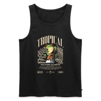 Red Eyed Tree Frog Rainforest Amphibian - Men's Premium Organic Tank Top - black - Front - AI Model Male 178 light (178cm)