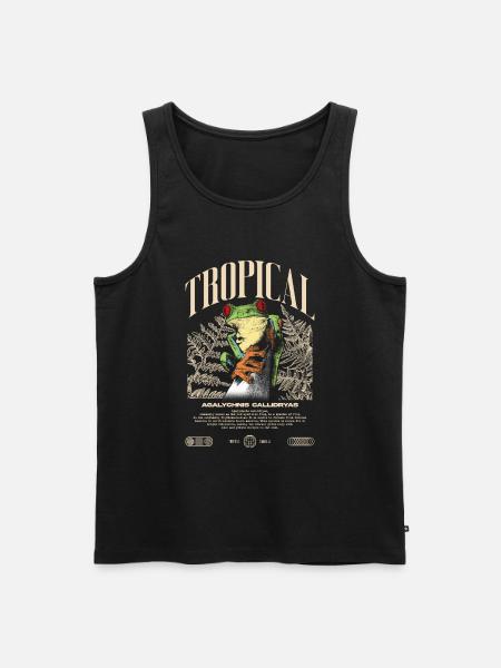 Rotäugiger Laubfrosch Regenwald Amphibie - Männer Premium Bio Tank Top - Schwarz
