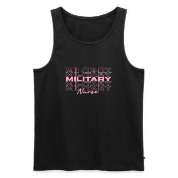 Infirmière militaire Infirmières médicales élégantes - Débardeur bio Premium Homme - noir - Devant - Michal (187cm)