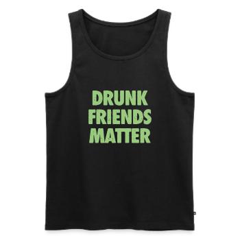 Lustige Betrunkene Freunde Materie Trinken - Männer Premium Bio Tank Top - Schwarz - Vorne - AI Model Male 178 light (178cm)