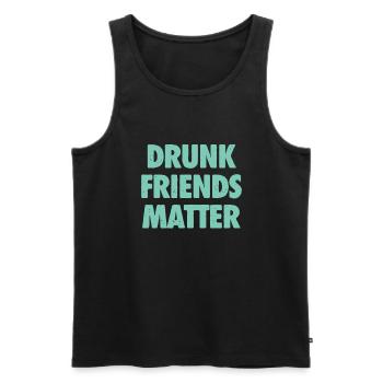 Lustige Betrunkene Freunde Materie Trinken - Männer Premium Bio Tank Top - Schwarz - Vorne - AI Model Male 178 light (178cm)