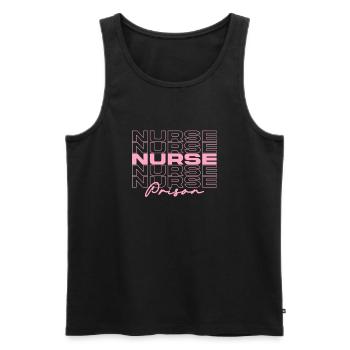 Infirmière de prison Infirmières médicales élégantes - Débardeur bio Premium Homme - noir - Devant - Michal (187cm)