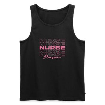 Infirmière de prison Infirmières médicales élégantes - Débardeur bio Premium Homme - noir - Devant - Michal (187cm)