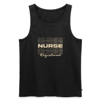 Infirmière autorisée Infirmières médicales élégantes - Débardeur bio Premium Homme - noir - Devant - Michal (187cm)