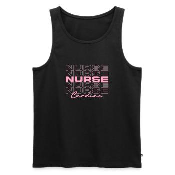 Infirmière cardiaque Infirmières médicales élégantes - Débardeur bio Premium Homme - noir - Devant - Michal (187cm)
