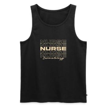 Dermatology Nurse Medical Nurses Stylish - Men's Premium Organic Tank Top - black - Front - AI Model Male 178 light (178cm)