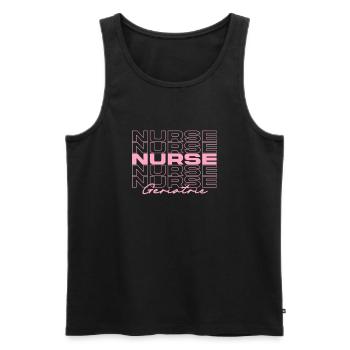 Geriatric Nurse Medical Nurses Stylish - Men's Premium Organic Tank Top - black - Front - AI Model Male 178 light (178cm)