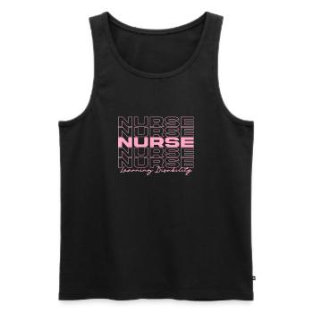 Learning Disability Nurse Medical Nurses Stylish - Men's Premium Organic Tank Top - black - Front - AI Model Male 178 light (178cm)