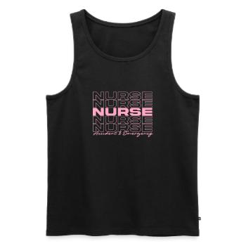 Infirmière d’urgence Infirmières médicales élégantes - Débardeur bio Premium Homme - noir - Devant - Michal (187cm)