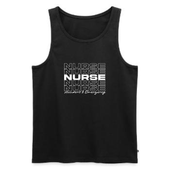 Infirmière d’urgence Infirmières médicales élégantes - Débardeur bio Premium Homme - noir - Devant - Michal (187cm)