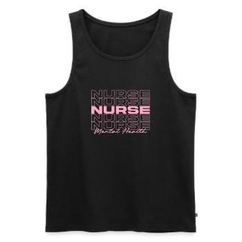 Infirmière en santé mentale Infirmières médicales élégantes - Débardeur bio Premium Homme - noir - Devant - Michal (187cm)