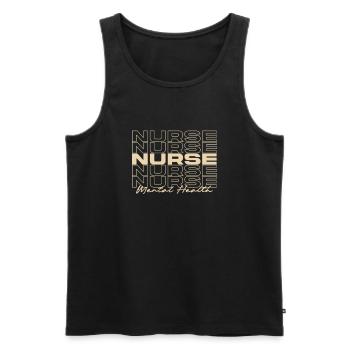 Infirmière en santé mentale Infirmières médicales élégantes - Débardeur bio Premium Homme - noir - Devant - Michal (187cm)