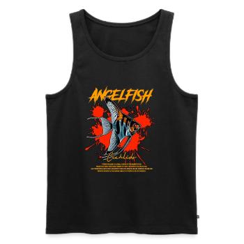 Kaiserfisch Fish Keeper Moderne Streetwear - Männer Premium Bio Tank Top - Schwarz - Vorne - Michal (187cm)