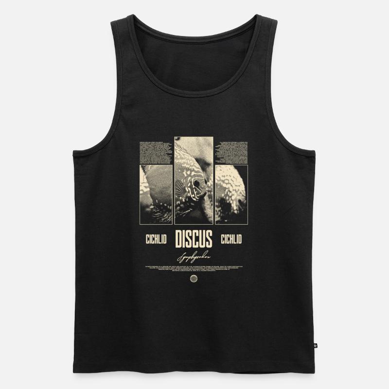 Diskusfisch Buntbarsch Aquarium Fischhalter - Männer Premium Bio Tank Top - Schwarz
