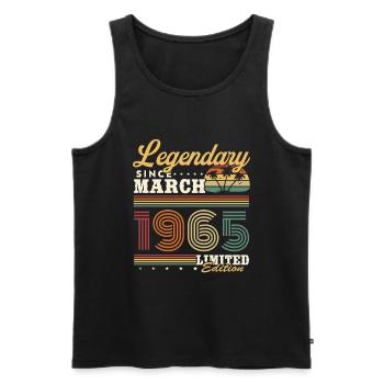 Legendary since March 1965 vintage birthday - Men's Premium Organic Tank Top - black - Front - Michal (187cm)