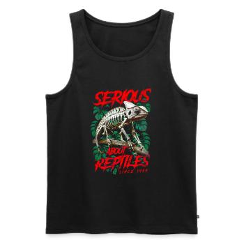 Serious About Reptiles Reptile Keeper Born In 1944 - Men's Premium Organic Tank Top - black - Front - Michal (187cm)