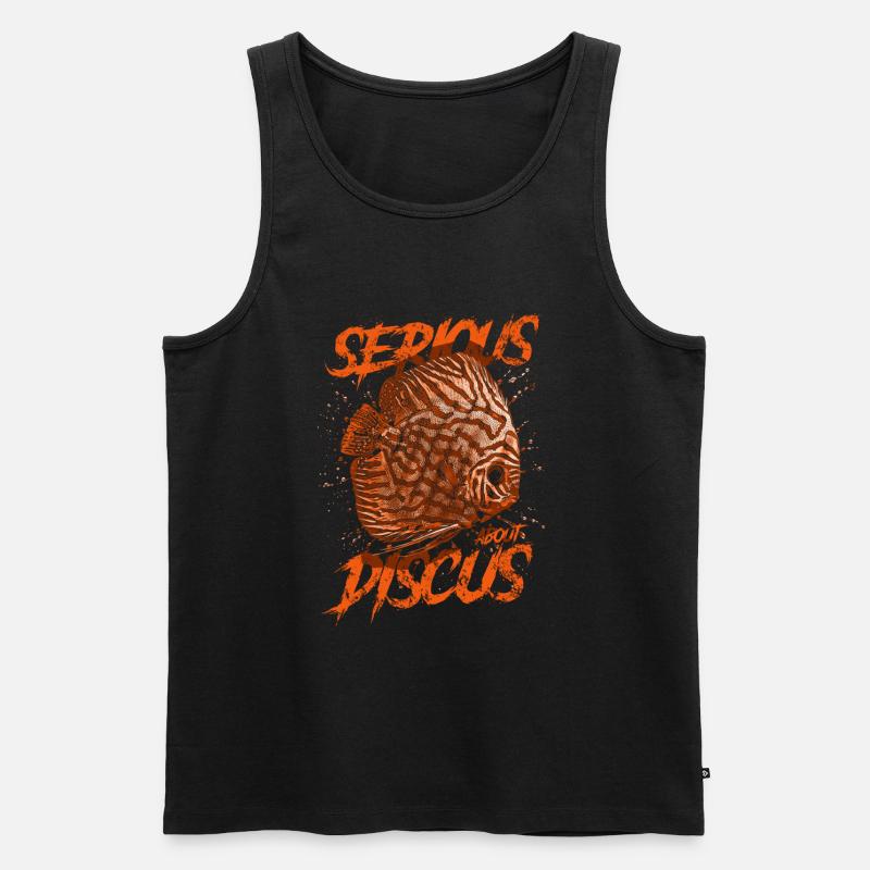 Ernsthaft über Diskusfischhalter Aquarianer - Männer Premium Bio Tank Top - Schwarz