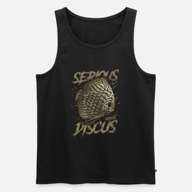 Ernsthaft über Diskusfischhalter Aquarianer - Männer Premium Bio Tank Top - Schwarz