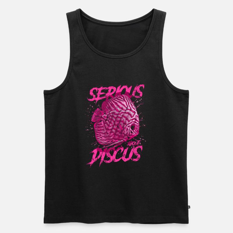 Ernsthaft über Diskusfischhalter Aquarianer - Männer Premium Bio Tank Top - Schwarz