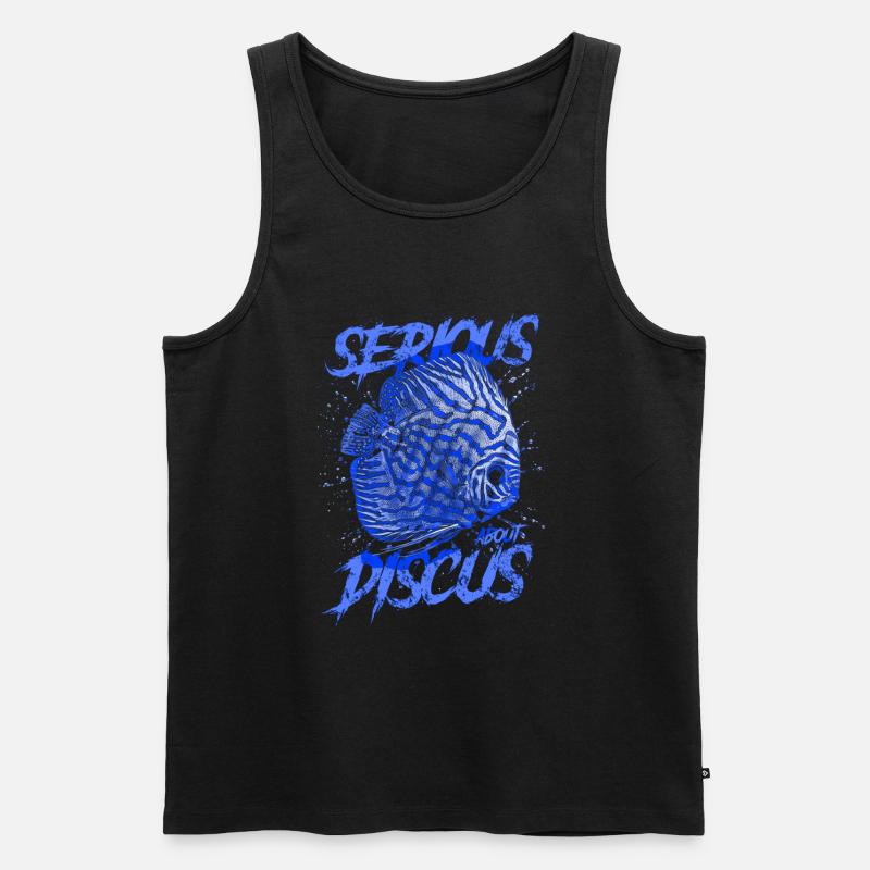 Ernsthaft über Diskusfischhalter Aquarianer - Männer Premium Bio Tank Top - Schwarz