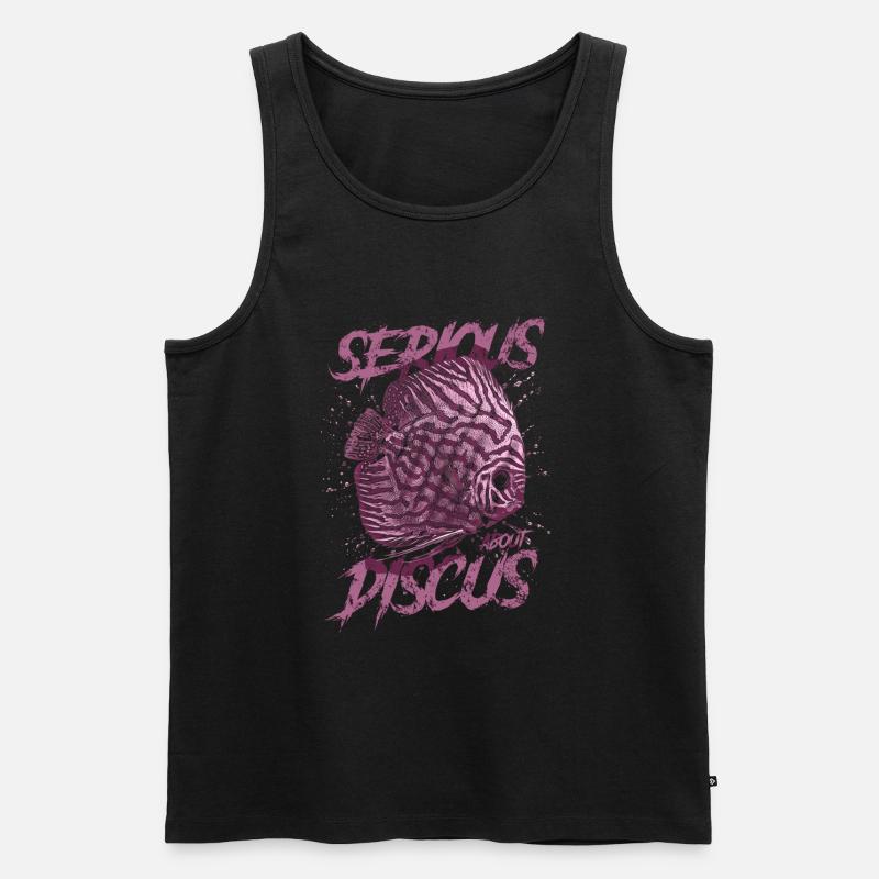 Ernsthaft über Diskusfischhalter Aquarianer - Männer Premium Bio Tank Top - Schwarz