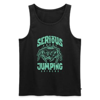 Serious About Jumping Spiders Pet Spider Owner - Men's Premium Organic Tank Top - black - Front - Michal (187cm)