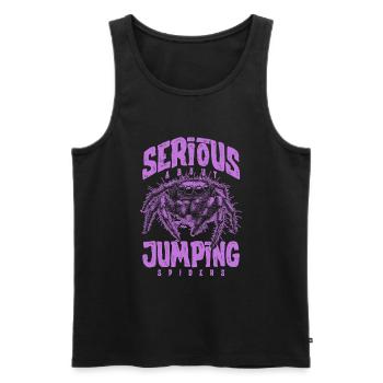 Serious About Jumping Spiders Pet Spider Owner - Men's Premium Organic Tank Top - black - Front - Michal (187cm)