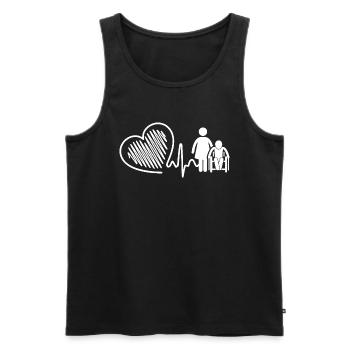 Nursing Aide Heartbeat - Men's Premium Organic Tank Top - black - Front - AI Model Male 178 light (178cm)
